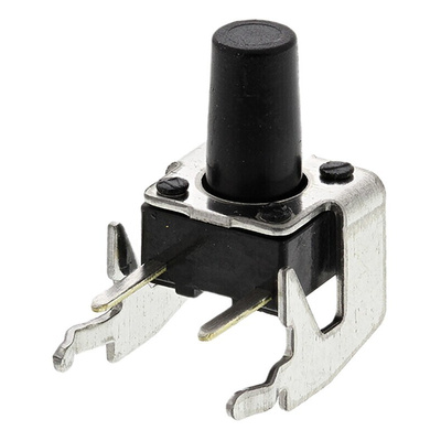 Black Stem Tactile Switch, SPST 50 mA @ 12 V dc 8.35mm Surface Mount