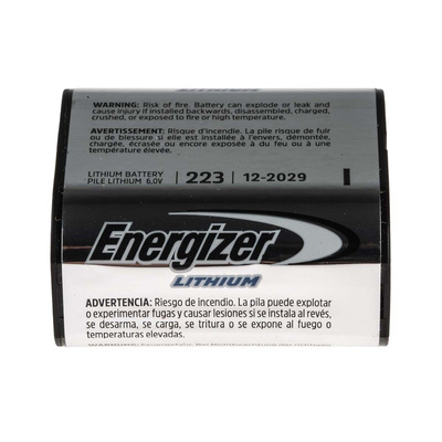 7638900052503 | Energizer Lithium Manganese Dioxide 6V, CRP2 Camera Battery
