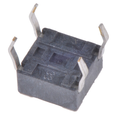 White Tactile Switch, SPST 50 mA @ 12 V dc 0.9mm Through Hole