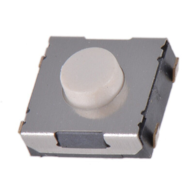 White Tactile Switch, SPST 50 mA @ 12 V dc 1.1mm Surface Mount