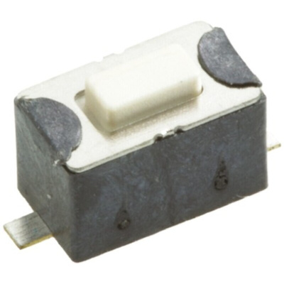 White Tactile Switch, SPST 50 mA @ 12 V dc 1.5mm Surface Mount