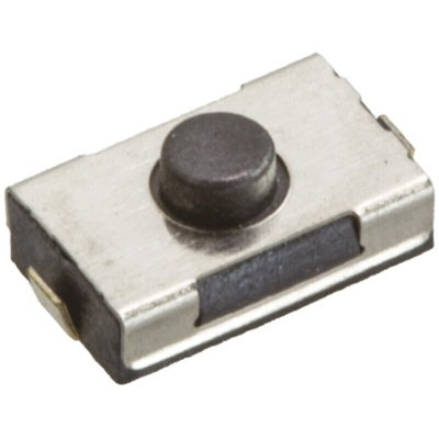Black Tactile Switch, SPST 50 mA @ 12 V dc 0.8mm Surface Mount