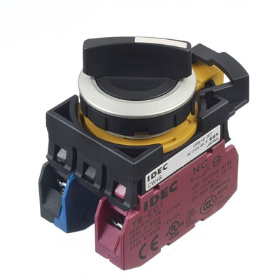 Idec Selector Switch - (1NO/1NC) 22mm Cutout Diameter 2 Positions