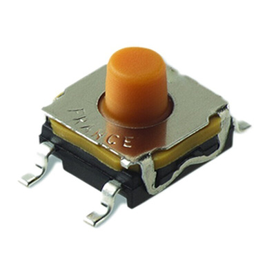 IP67 Button Tactile Switch, SPST 50 mA 5.2mm Surface Mount