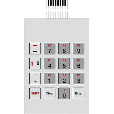 Bopla IP65 16 Key Conductive Silver Membrane Keypad