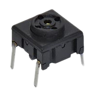 IP67 Black Flat Button Tactile Switch, SPST 50 mA 6.5 (Dia.)mm PCB