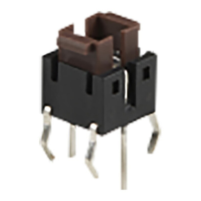 White Rectangular Tactile Switch, SPST 50 mA Through Hole