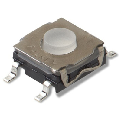 IP67 Clear Button Tactile Switch, SPST 10 mA 2.9 (Dia.)mm Surface Mount