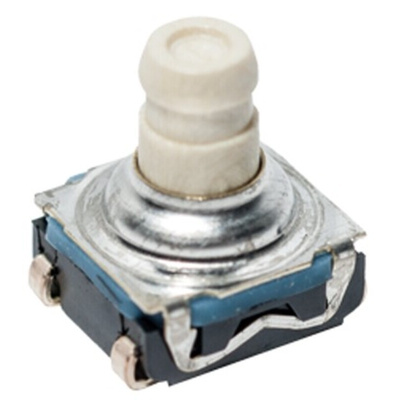 IP67 Black Button Tactile Switch, SPST 50 mA 3.3 (Dia.)mm Surface Mount