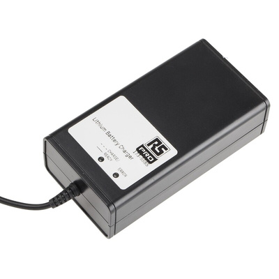 RS PRO Battery Pack Charger For Lithium-Ion Battery Pack 1 Cell with AUS, EU, UK, USA plug