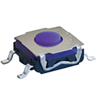 IP67 Top Tactile Switch, SPST 50 mA 4.3mm Surface Mount