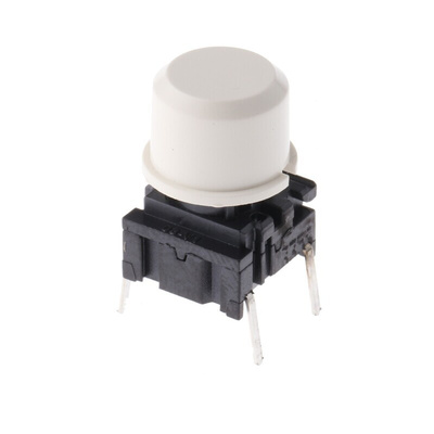 IP67 White Tact Switch, SPST 50 mA @ 24 V dc