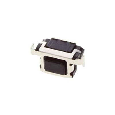 Black, Grey Push Plate Tactile Switch, SPST 20 mA Edge Mount