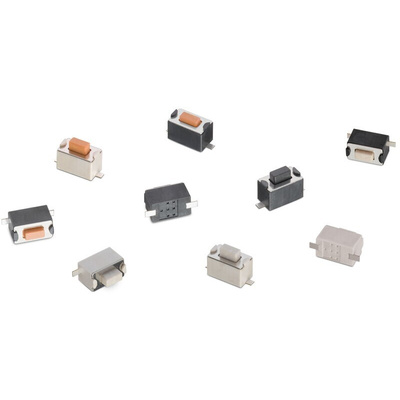 Pink Rectangular Tactile Switch, SPST 50 mA 5mm Surface Mount