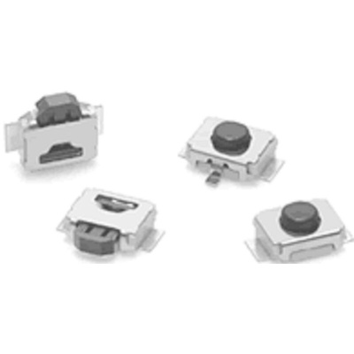 IP40 Side Tactile Switch, SPST 0.05A @12V dc VA Surface Mount
