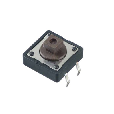 Brown Tact Switch, SPST 50mA 7.3mm Through Hole