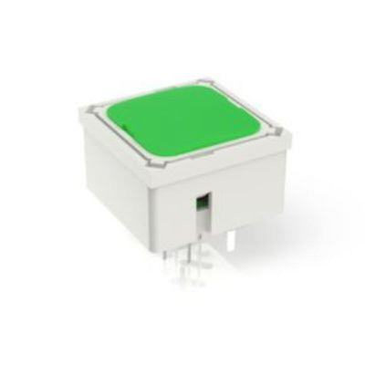 Green Momentary Tactile Switch, 1 NO 250mA 15mm PCB