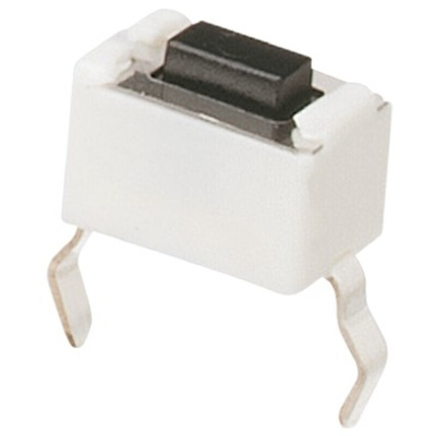 Grey Tactile Switch, SPST 50 mA @ 12 V ac 4.3mm