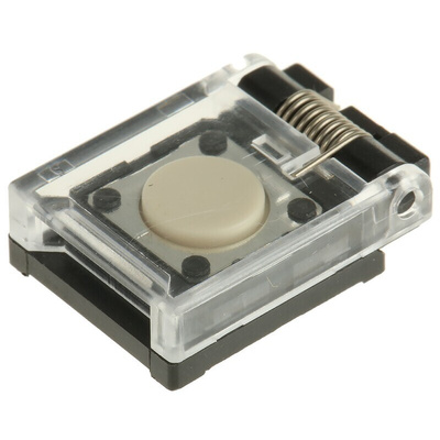 Button Tactile Switch, SPST 50 mA @ 24 V dc Through Hole