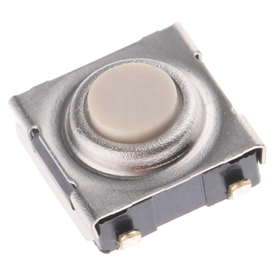 Button Tactile Switch, SPST 50 mA @ 24 V dc Through Hole