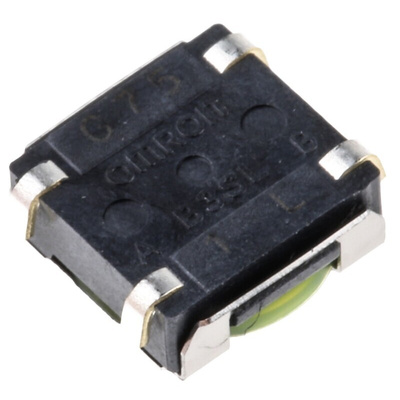 IP67 Green Tactile Switch, SPST 50 mA @ 24 V dc 0.9мм Through Hole