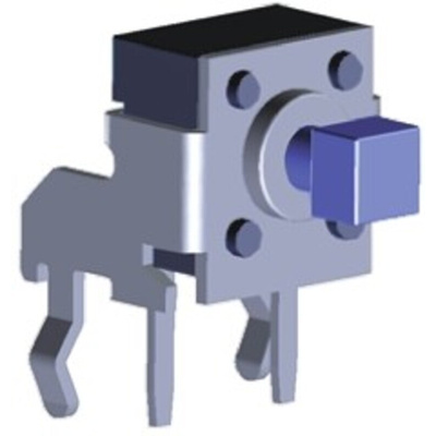 Blue Button Tactile Switch, SPST 50 mA @ 24 V dc 2.89mm