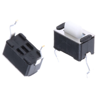 Button Tactile Switch, SPST 50 mA @ 24 V dc 1.5mm