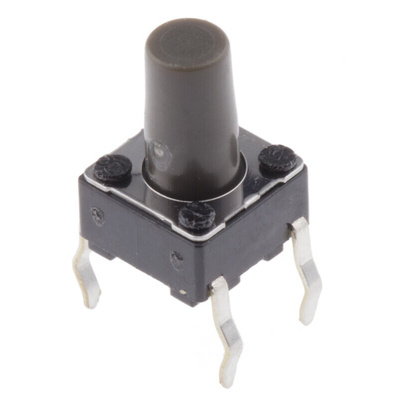 Grey Stem Tactile Switch, SPST 50 mA @ 12 V dc 9.5mm Surface Mount