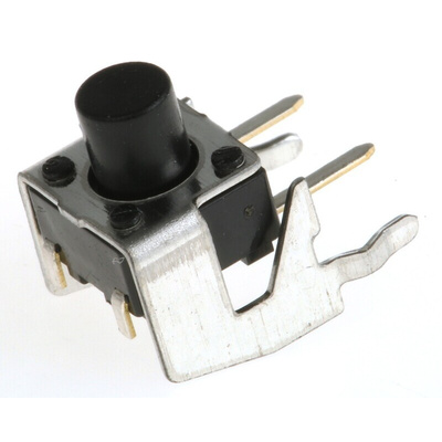 Black Stem Tactile Switch, SPST 50 mA @ 12 V dc 5.85mm Surface Mount