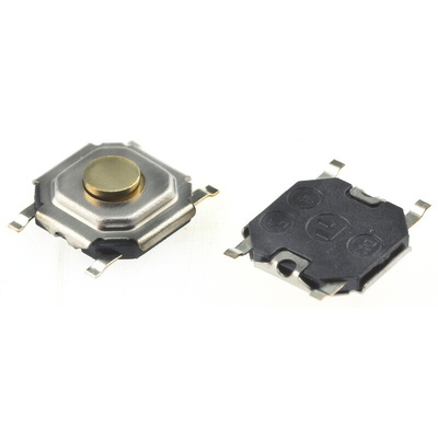 Stem Tactile Switch, SPST 50 mA @ 12 V dc 1.5mm Surface Mount