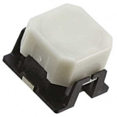 White Cap Tactile Switch, SPST 50 mA @ 16 V dc Through Hole