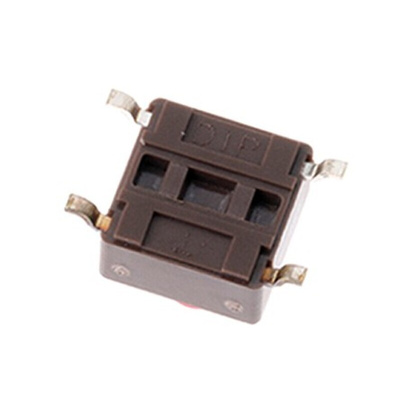 Red Stem Tactile Switch, SPST 50 mA @ 12 V dc 7mm Surface Mount