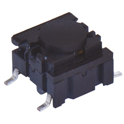 IP67 Black Cap Tactile Switch, SPST 50 mA @ 24 V dc