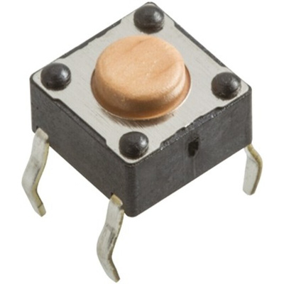 Pink Tactile Switch, SPST 50 mA @ 12 V dc 0.9mm Through Hole