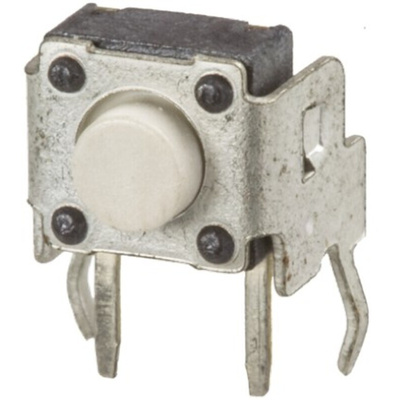 White Tactile Switch, SPST 50 mA @ 12 V dc 1.3mm Through Hole
