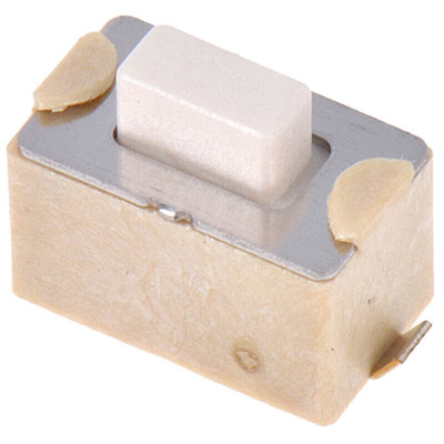 White Tactile Switch, SPST 50 mA @ 12 V dc 1.5mm Surface Mount