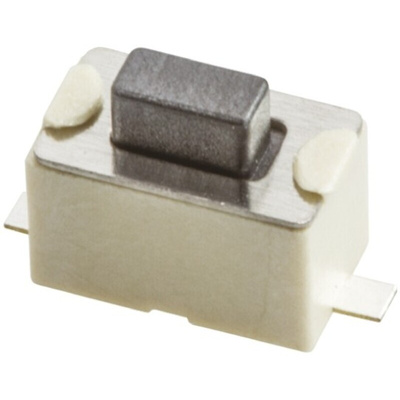 Black Tactile Switch, SPST 50 mA @ 12 V dc 1.5mm Surface Mount
