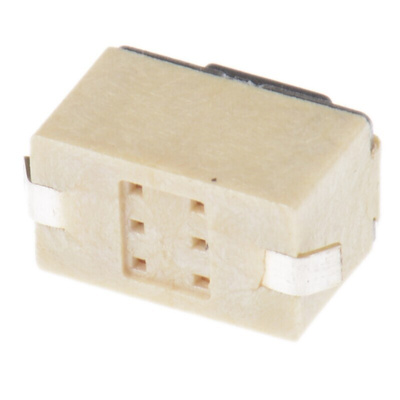 Black Tactile Switch, SPST 50 mA @ 12 V dc 1.5mm Surface Mount