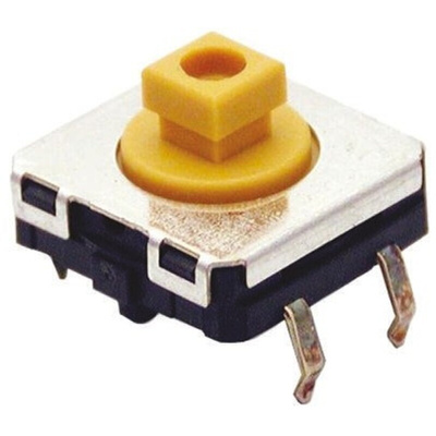 IP67 White Plunger Tactile Switch, SPST 50 mA @ 24 V dc 3mm
