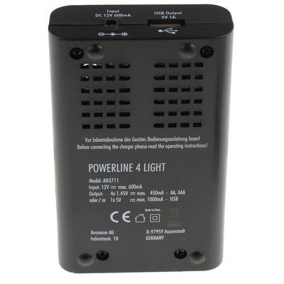 1001-0011-UK | Ansmann Battery Charger For NiCd, NiMH AA, AAA with EU, UK plug