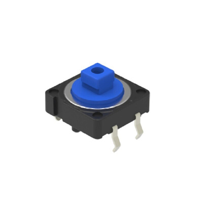 Blue Cap Tactile Switch, SPST 50 mA 3mm Snap-In