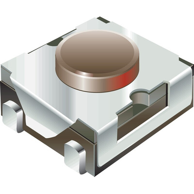 White Push Button Tactile Switch, SPST 100 mA 4.8mm Surface Mount