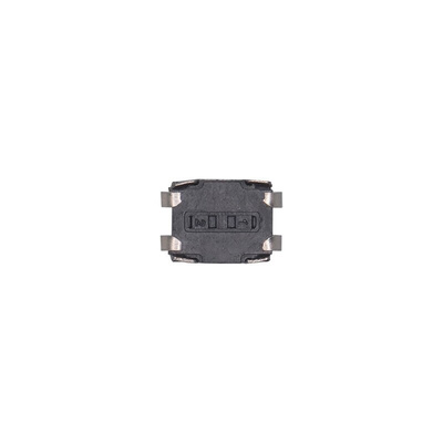 Black Hard Actuator Tactile Switch, SPST 20 mA max 3.5mm Surface Mount