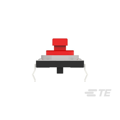 Red Cap Tactile Switch, SPST 50mA 3mm Through Hole