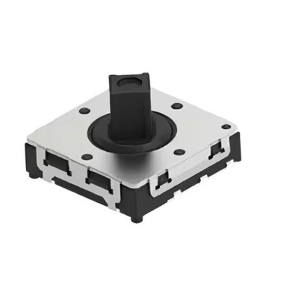 Black Cap Tactile Switch, Single Pole Five Throw 50mA 4mm Surface Mount