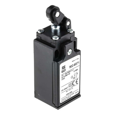 RS PRO Roller Lever Limit Switch, NO/NC, IP65, DPST, Thermoplastic Housing, 400V ac Max, 10A Max