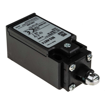RS PRO Roller Plunger Limit Switch, NO/NC, IP65, DPST, Thermoplastic Housing, 400V ac Max, 10A Max