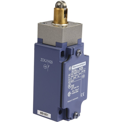 Telemecanique Sensors OsiSense XC Series Plunger Limit Switch, NO/NC, IP66, SPDT, Zinc Alloy Housing, 240V ac Max, 10A
