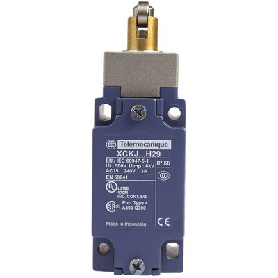 Telemecanique Sensors OsiSense XC Series Plunger Limit Switch, NO/NC, IP66, SPDT, Zinc Alloy Housing, 240V ac Max, 10A