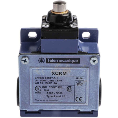 Telemecanique Sensors OsiSense XC Series Plunger Limit Switch, NO/NC, IP66, DP, Zinc Alloy Housing, 240V ac Max, 10A Max